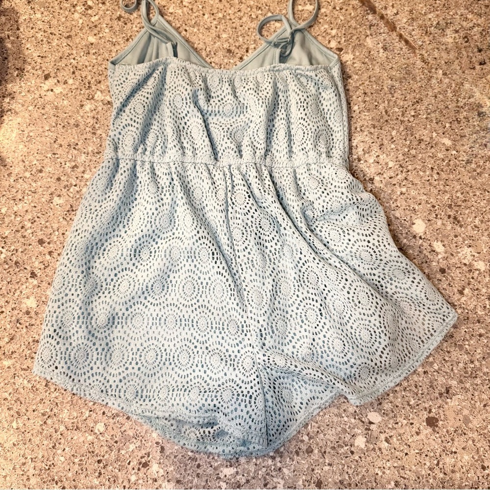 Women's L.A. Hearts Light Blue Romper with Scallop - Size M ⭐💙 - Picture 2 of 5